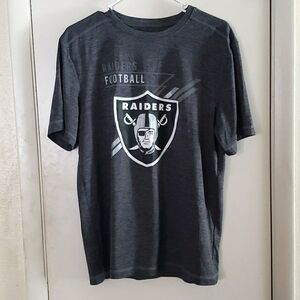 Las Vegas Raiders TX3 Cool NFL Team Apparel T-shirt in Dark Heather Gray Size M